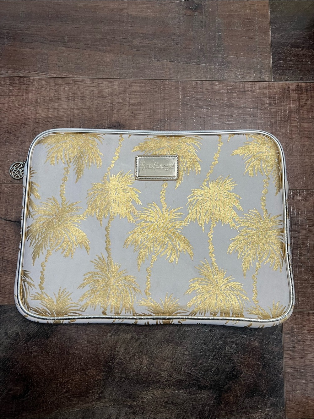 Lilly Pulitzer Goledn Palm Print Laptop Pouch